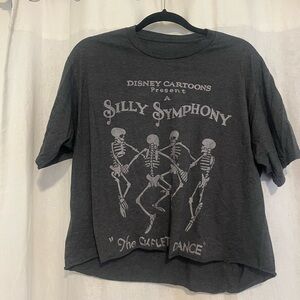 Disney Silly Symphony Skeleton Dance Cutoff shirt L
